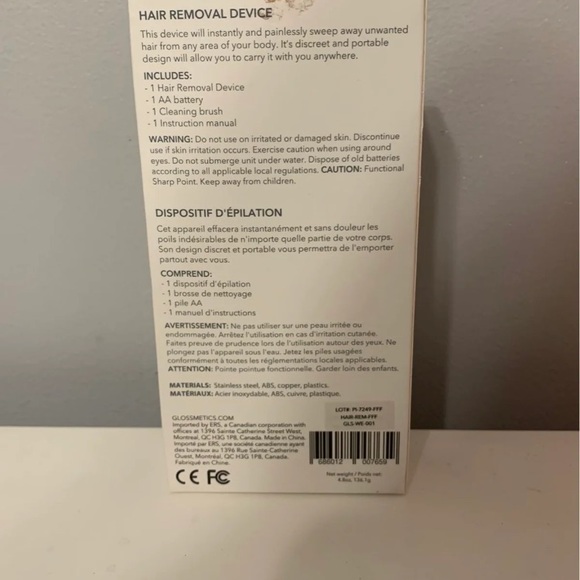 glossmetics hair removal device - Picture 3 of 4